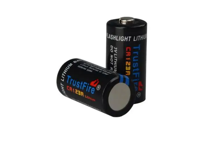 

20pcs/lot TrustFire CR123A 3V 1300mAh Lithium Battery Camera Batteries Cell with Safety Relief Valve For Flashlights Headlamps