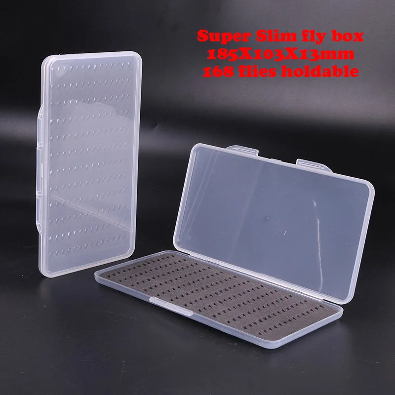 2 Pieces 185*103*13mm Easy-grip Foam Fly Fishing Box Clear Slim Hook Fox | Спорт и развлечения