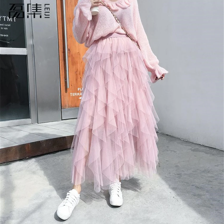 Tulle Skirts Womens Plus Size pleated black pink gray ruffles Long 90cm Femme Maxi Skirt 100kg
Tulle Skirts Womens Plus Size pleated black pink gray ruffles Long 90cm Femme Maxi Skirt 100kg