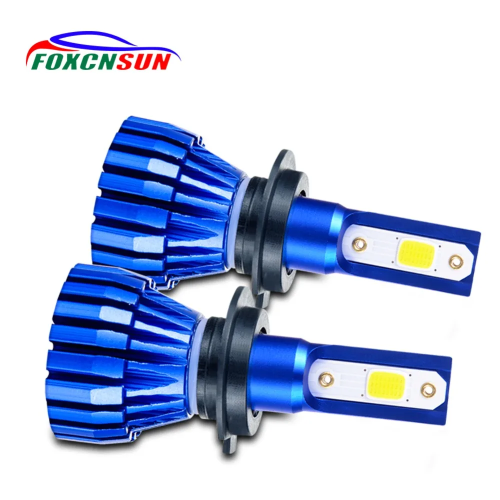 

Foxcnsun Car Headlight Bulb H4 H7 LED H1 H3 H11 H8 H9 9005 9006 9012 50W 5000LM Hb3 Hb4 Cob Chip Hi Lo Beam 6500K 4300k 12V 24V