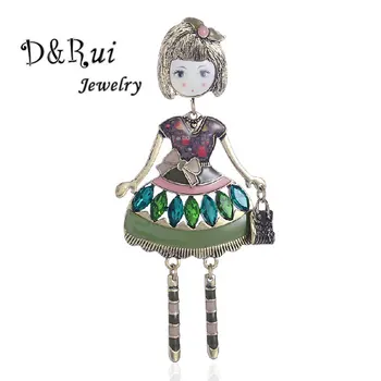 2019 New Doll Brooches Creative Personality Girl Wear Beautiful Dress Bag Jewelry Rhinestone Decoration Female Charm Alloy Pins
2019 New Doll Brooches Creative Personality Girl Wear Beautiful Dress Bag Jewelry Rhinestone Decoration Female Charm Alloy Pins