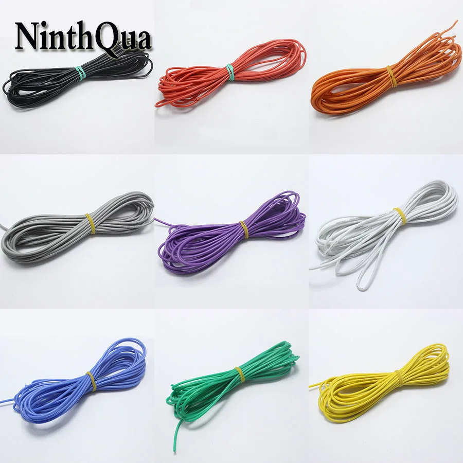 NinthQua 5meters 30 AWG Flexible Silicone Wire RC Cable 11/0.08TS Outer Diameter 0.8mm Electronic Wire Conductor DIY Electrical
NinthQua 5meters 30 AWG Flexible Silicone Wire RC Cable 11/0.08TS Outer Diameter 0.8mm Electronic Wire Conductor DIY Electrical