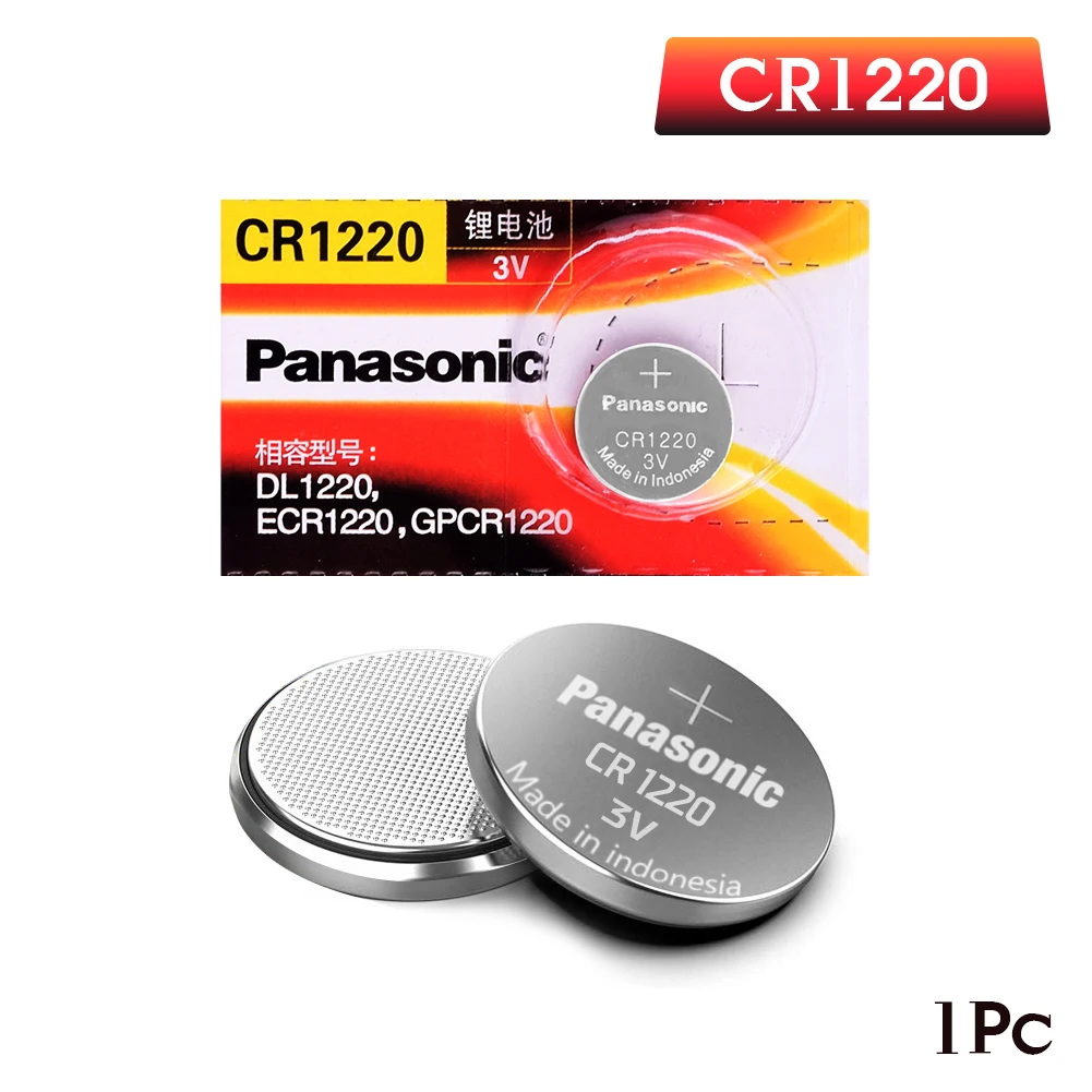 PANASONIC 1pc cr1220 3v button cell coin batteries for watch DL1220 BR1220 ECR1220 LM1220 KCR1220 KL1220
PANASONIC 1pc cr1220 3v button cell coin batteries for watch DL1220 BR1220 ECR1220 LM1220 KCR1220 KL1220