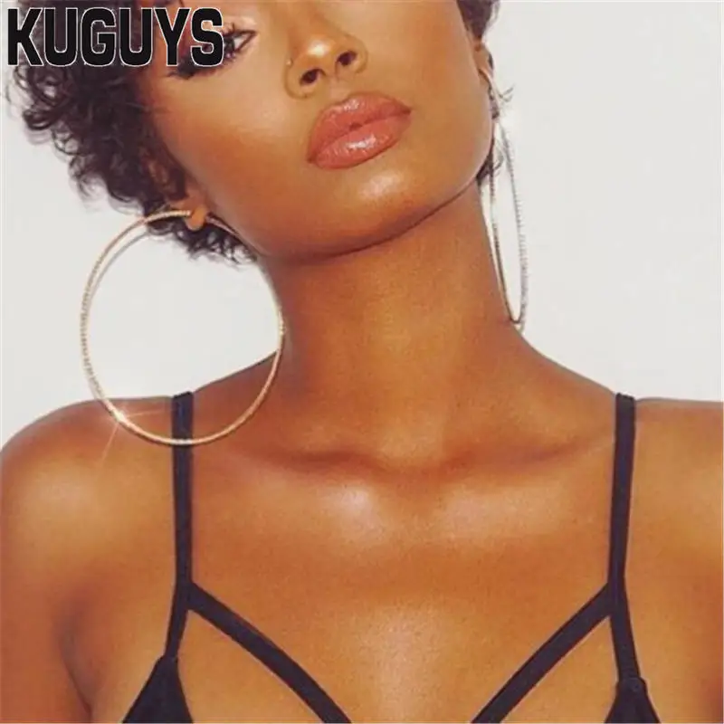 KUGUYS Hyperbole Jewelry 5 Size Large Hoop Earrings for Womens Pendientes Brincos Gold Silver Black Gun Metal Hyperbole Earring
KUGUYS Hyperbole Jewelry 5 Size Large Hoop Earrings for Womens Pendientes Brincos Gold Silver Black Gun Metal Hyperbole Earring