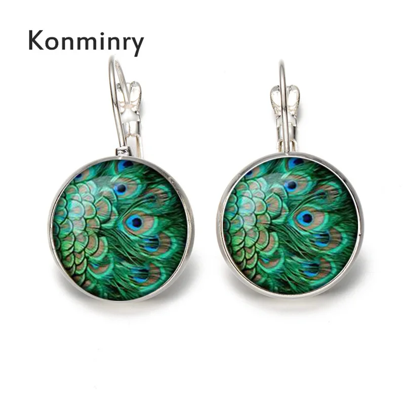 Konminry Ethnic Green Feather Earrings Round Glass Peacock Pattern French Hook Drop Earrings For Women Silver Bronze Jewelry
Konminry Ethnic Green Feather Earrings Round Glass Peacock Pattern French Hook Drop Earrings For Women Silver Bronze Jewelry