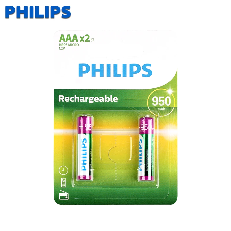 2PCS philips 1.2v NIMH Battery 3A 950mah Rechargeable Battery ni-mh AAA rechargeable
2PCS philips 1.2v NIMH Battery 3A 950mah Rechargeable Battery ni-mh AAA rechargeable