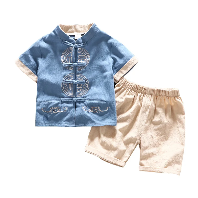 Kid traditional chinese hanfu clothing baby toddler boy tang suit short sleeve cotton linen two piece set shorts and top summer
Kid traditional chinese hanfu clothing baby toddler boy tang suit short sleeve cotton linen two piece set shorts and top summer