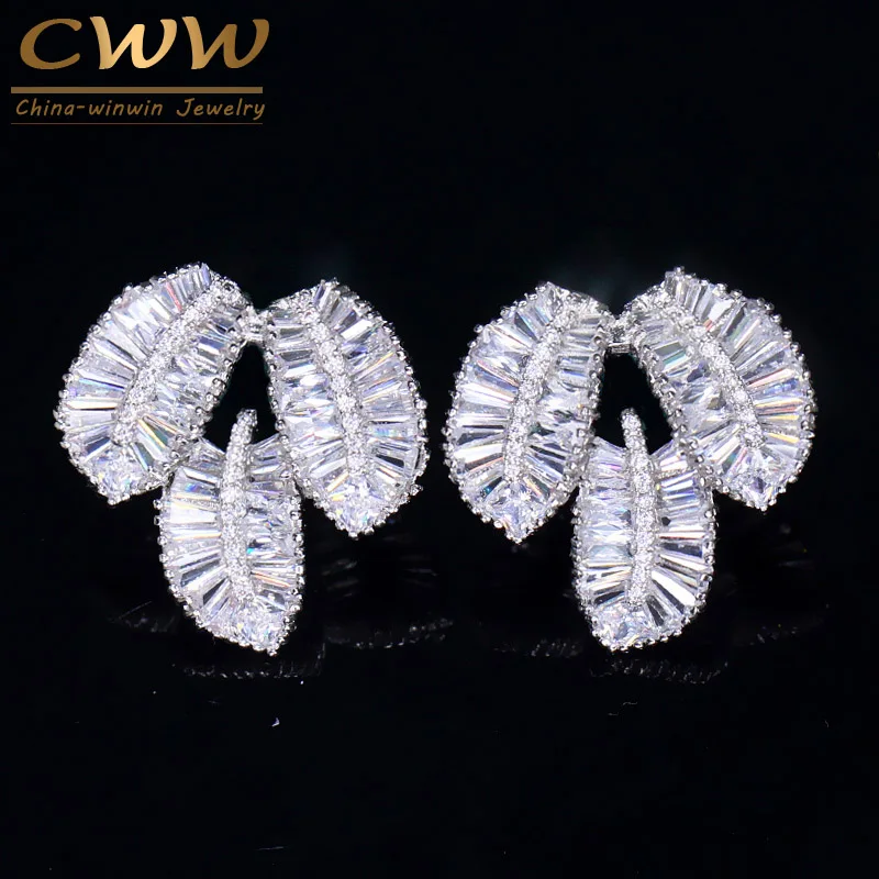 CWWZircons New Arrival Top Quality Trapezoid Cubic Zirconia Stone Geometric Leaf Stud Earrings Fashion Jewelry For Women CZ074
CWWZircons New Arrival Top Quality Trapezoid Cubic Zirconia Stone Geometric Leaf Stud Earrings Fashion Jewelry For Women CZ074