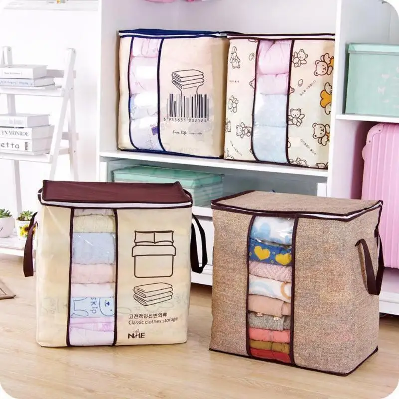 Non-Woven Fabric Wardrobe Closet Storage Box Clothes Quilt Bag Organizer Transparent Window Design Eco-friendly High Quality
Non-Woven Fabric Wardrobe Closet Storage Box Clothes Quilt Bag Organizer Transparent Window Design Eco-friendly High Quality