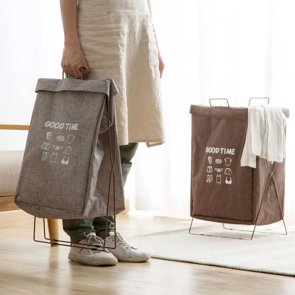 OTHERHOUSE Cotton Linen Laundry Basket Clothes Hamper Foldable Laundry Bag Kids Toy Storage Box Laundry Hamper with Iron Stand
OTHERHOUSE Cotton Linen Laundry Basket Clothes Hamper Foldable Laundry Bag Kids Toy Storage Box Laundry Hamper with Iron Stand