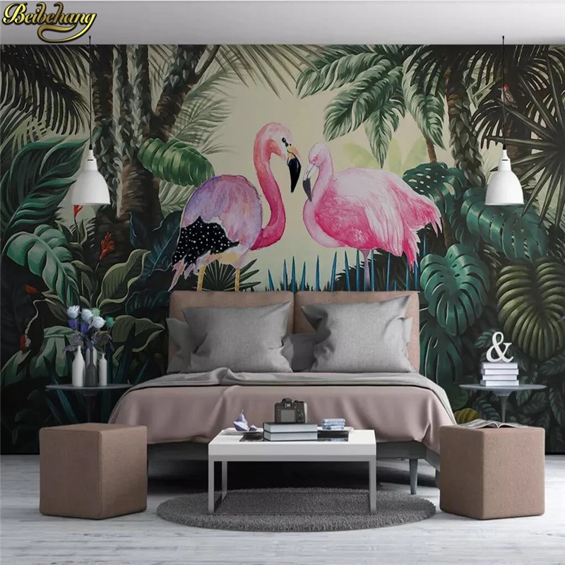 beibehang Custom Medieval hand drawn tropical rainforest flamingo wall papers home decor photo mural wallpapers for living room
beibehang Custom Medieval hand drawn tropical rainforest flamingo wall papers home decor photo mural wallpapers for living room