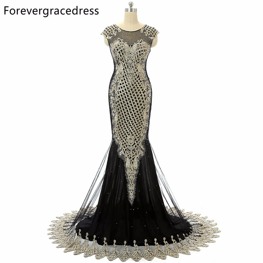 Forevergracedress 2017 Unique Luxury Black Prom Dress New Mermaid Sheer Neck Beaded Long Formal Party Gown Plus Size
Forevergracedress 2017 Unique Luxury Black Prom Dress New Mermaid Sheer Neck Beaded Long Formal Party Gown Plus Size