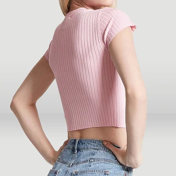 Pink is a sweet girl letter embroidery roving body short sexy umbilical T-shirt girl T shirt
Pink is a sweet girl letter embroidery roving body short sexy umbilical T-shirt girl T shirt