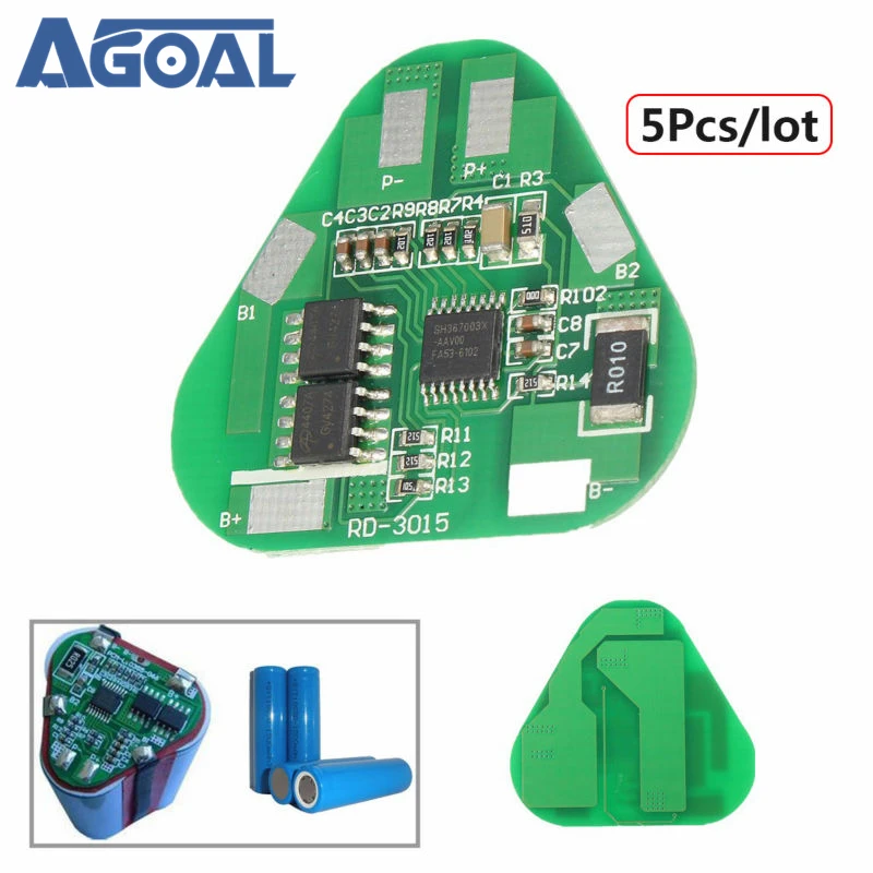 5Pcs/lot 3S Li-ion Lithium Battery Protection Circuit Board 3 Cell PCB 10.8V 11.1V 12V 4A Free Shipping
5Pcs/lot 3S Li-ion Lithium Battery Protection Circuit Board 3 Cell PCB 10.8V 11.1V 12V 4A Free Shipping