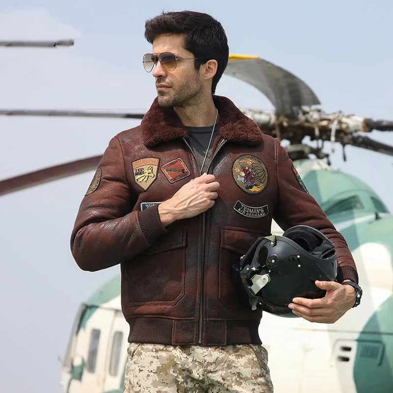 2019 Dark Men Genuine Natural Pilot Shearling Coat Plus Size 4XL Winter Thick Short Russian Military Aviator Coat FREE SHIPPING
2019 Dark Men Genuine Natural Pilot Shearling Coat Plus Size 4XL Winter Thick Short Russian Military Aviator Coat FREE SHIPPING