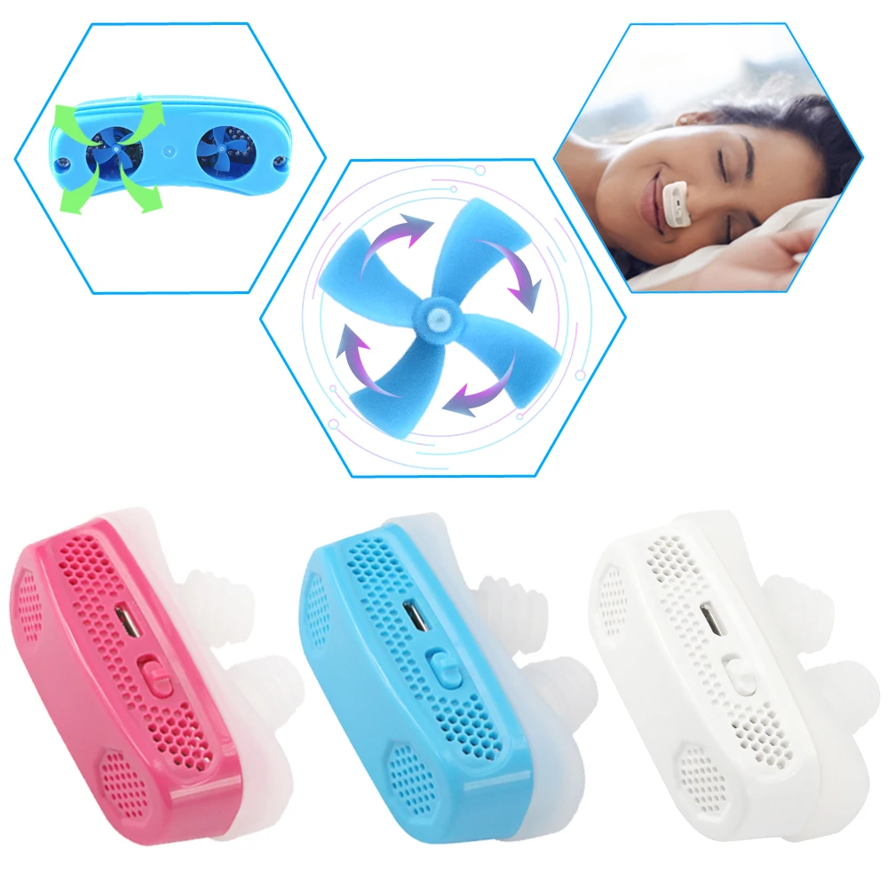 

Upgrade Electric Silicone Anti Snore Nose Stopping Breathing Apparatus Guard Sleeping Aid Mini Snoring Device Relieve Snoring