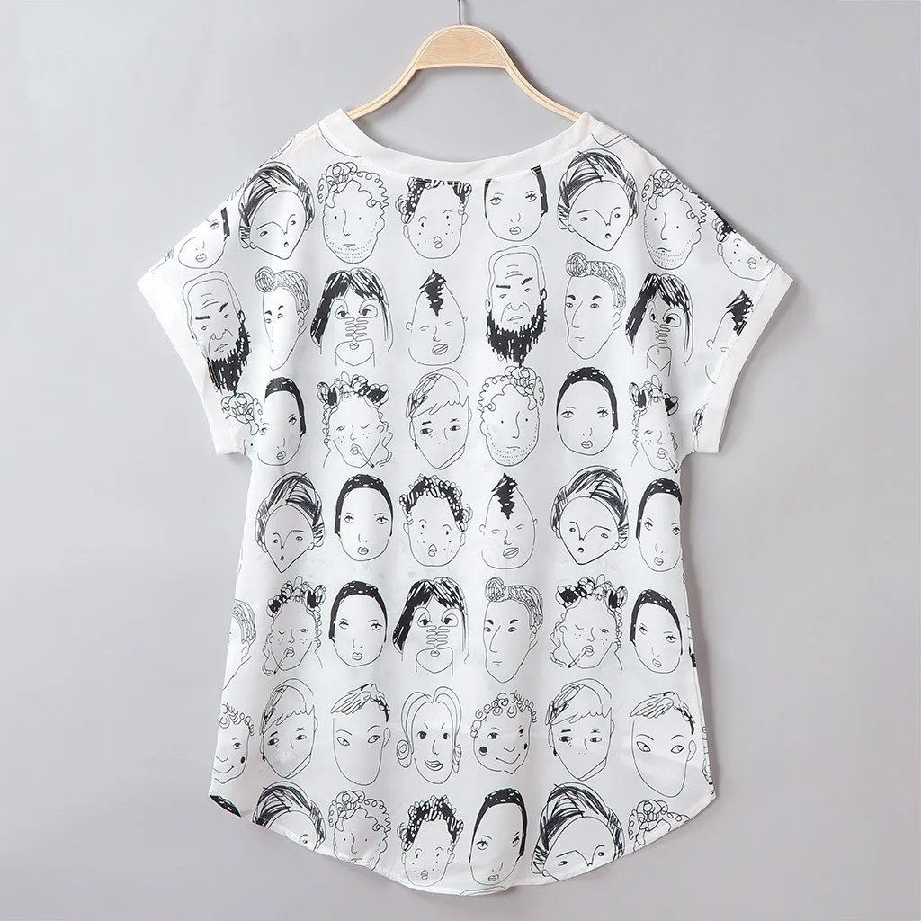 T-Shirt Women's Summer Short Sleeve Print T-Shirt Top Woman Clothes Camisa De T Das Mulheres 40
T-Shirt Women's Summer Short Sleeve Print T-Shirt Top Woman Clothes Camisa De T Das Mulheres 40