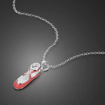 Fashion brand sterling silver necklace. Cute 925 Silver Pink Shoes Pendant Necklace Charm Woman / Girl silver jewelry present
Fashion brand sterling silver necklace. Cute 925 Silver Pink Shoes Pendant Necklace Charm Woman / Girl silver jewelry present