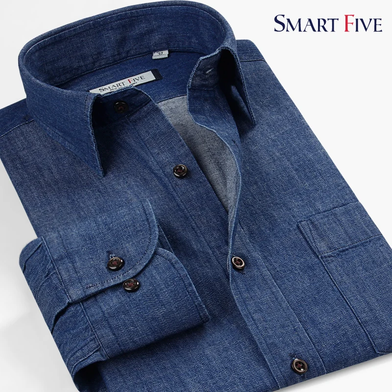 Smart five Brand High Quality Male Shirts Slim Smart Casual Business Cotton Long Sleeve Denim Shirt Men Plus Size 5XL 6XL
Smart five Brand High Quality Male Shirts Slim Smart Casual Business Cotton Long Sleeve Denim Shirt Men Plus Size 5XL 6XL