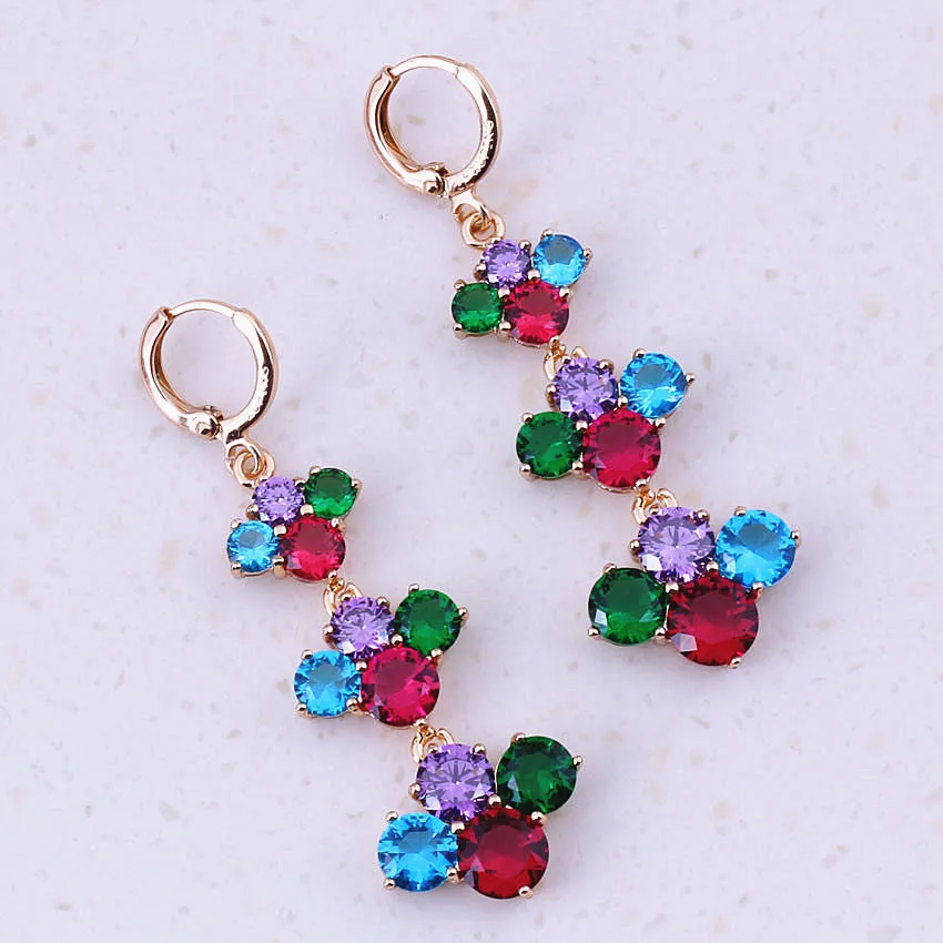 2017 New Products Multicolor Created Multigem Yellow Gold Color Drop Dangle Earrings Women Bridal Party Fashion Jewelry B0049
2017 New Products Multicolor Created Multigem Yellow Gold Color Drop Dangle Earrings Women Bridal Party Fashion Jewelry B0049