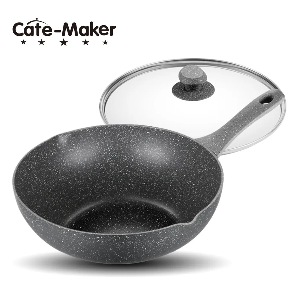 Cate Maker 30 см мраморный камень антипригарный алюминиевый вок с крышкой 100% PDF