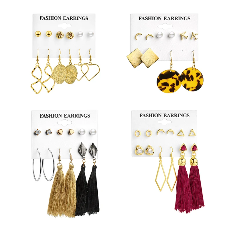 QCOOLJLY New Design Bohemian Gold Flower Long Earring Female Fashion Wedding Jewelry Tassel Stud Earrings Set For Women Girl
QCOOLJLY New Design Bohemian Gold Flower Long Earring Female Fashion Wedding Jewelry Tassel Stud Earrings Set For Women Girl
