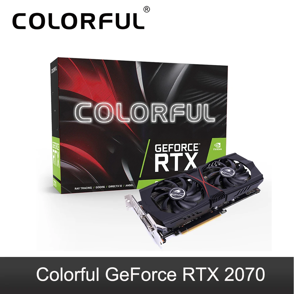 

Colorful GeForce RTX 2070 Graphic Card Nvidia GDDR6 8G 1620Mhz 256 Bit Video Card placa de video For PCI-E Gaming PC