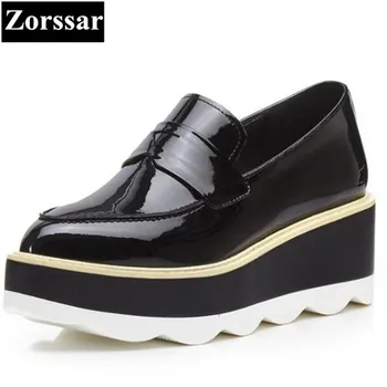 Genuine leather Platform flat pointed toe Oxford Shoes Women Creeper shoes 2017 New Fashion Casual Womens Flats heel Shoes
Genuine leather Platform flat pointed toe Oxford Shoes Women Creeper shoes 2017 New Fashion Casual Womens Flats heel Shoes