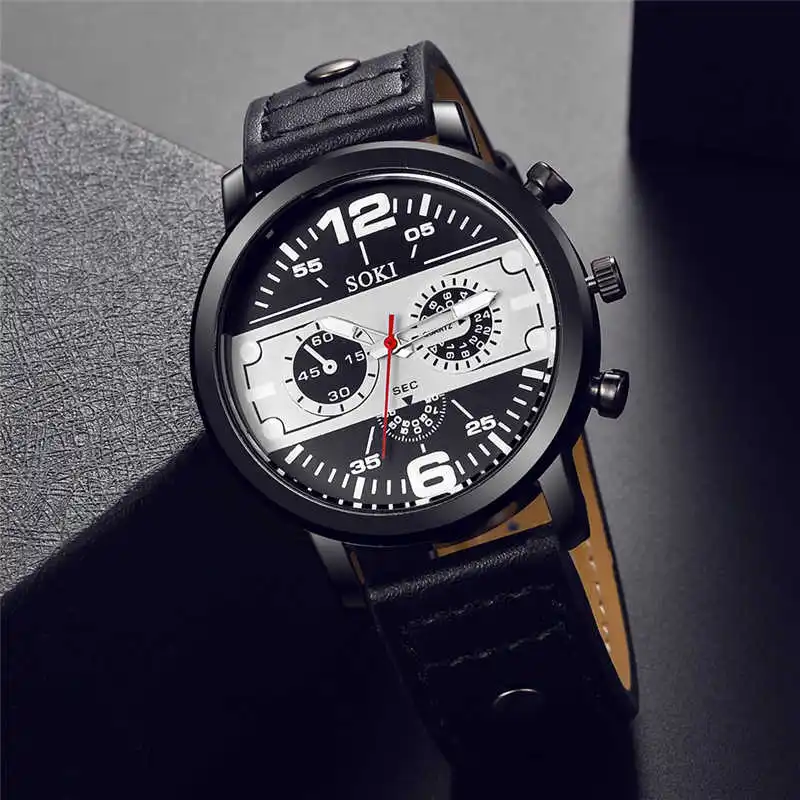 SOKI Men's Fashion Stainless Steel Dail Case Watch Top Brand Luxury Quartz Watch Leather Band Men Casual Watch Relogio Masculino
SOKI Men's Fashion Stainless Steel Dail Case Watch Top Brand Luxury Quartz Watch Leather Band Men Casual Watch Relogio Masculino