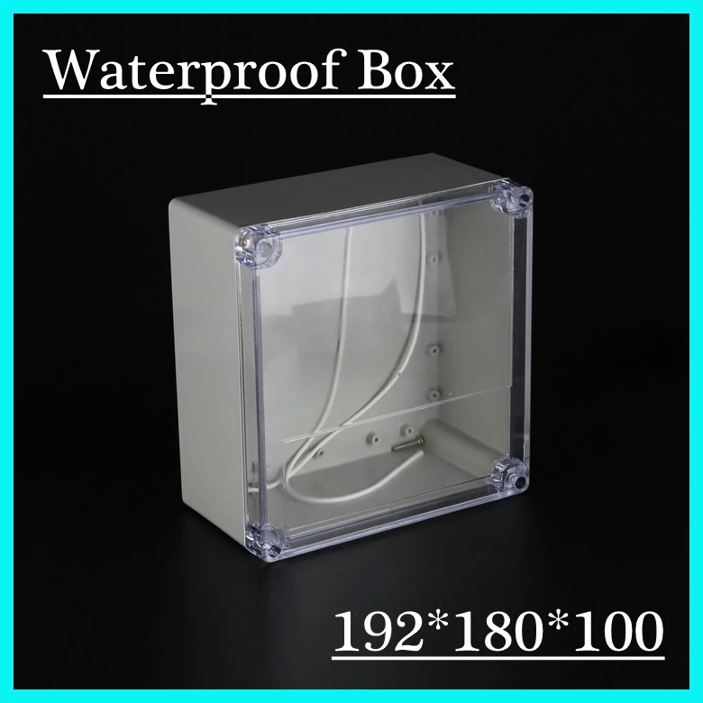 (1 piece/lot) 192*188*100mm Clear ABS Plastic IP65 Waterproof Enclosure PVC Junction Box Electronic Project Instrument Case
(1 piece/lot) 192*188*100mm Clear ABS Plastic IP65 Waterproof Enclosure PVC Junction Box Electronic Project Instrument Case