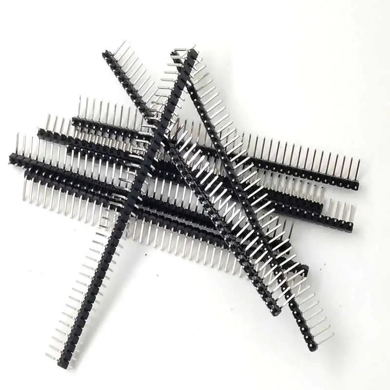 700pcs Right Angle Pin Connector Pin Header 2.54mm Single Row Male 2.54 Breakable Pin Header 40 Pin 1*40Pin
700pcs Right Angle Pin Connector Pin Header 2.54mm Single Row Male 2.54 Breakable Pin Header 40 Pin 1*40Pin