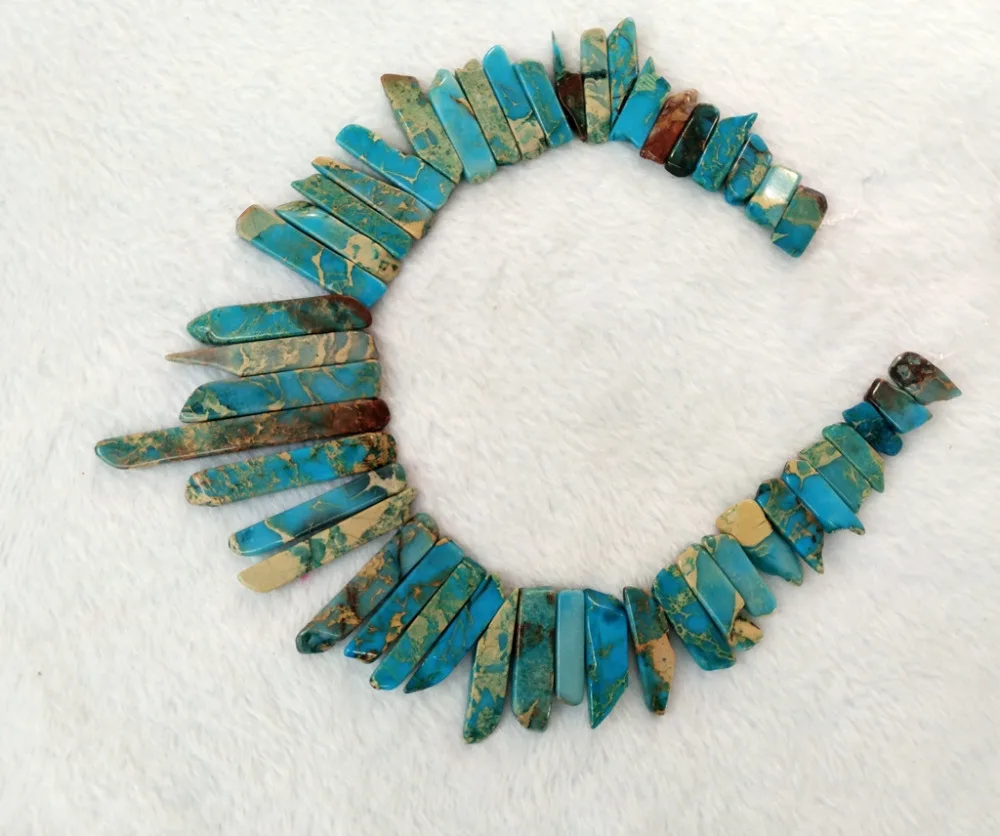 Wholesale Blue Imperial Jaspe r Sediment Jaspe r Long Chip Nugget Beads 3strings/lot Gem Stone Necklace Beads 16"/string
Wholesale Blue Imperial Jaspe r Sediment Jaspe r Long Chip Nugget Beads 3strings/lot Gem Stone Necklace Beads 16"/string