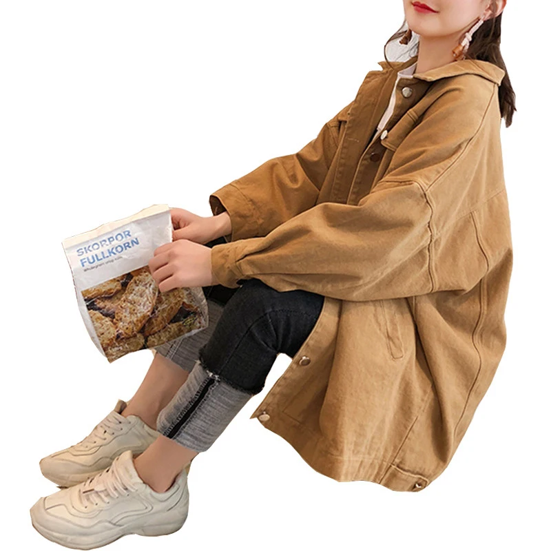 Denim Jacket Women 2019 New Loose Korean Harajuku Long-Sleeved Solid Casual Jacket Spring Autumn Pocket Tops Girls Outwear Q238
Denim Jacket Women 2019 New Loose Korean Harajuku Long-Sleeved Solid Casual Jacket Spring Autumn Pocket Tops Girls Outwear Q238