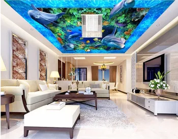 Custom photo 3d ceiling murals wall paper Ocean space dolphins corals decor painting 3d wall murals wallpaper for walls 3 d
Custom photo 3d ceiling murals wall paper Ocean space dolphins corals decor painting 3d wall murals wallpaper for walls 3 d