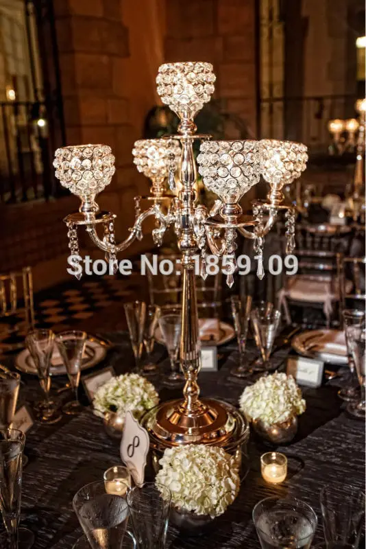 10pcs/lots/Golden 5 arms wedding centerpiece/ crystal wedding decoration/elegant crystal wedding voltive 78CM tall
10pcs/lots/Golden 5 arms wedding centerpiece/ crystal wedding decoration/elegant crystal wedding voltive 78CM tall