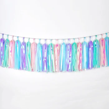 1set Iridescent Paper Tassel Garland Balloon Ribbon Bunting For Mermaid Party Wedding Birthday DIY Party Hanging Decor Supplies
1set Iridescent Paper Tassel Garland Balloon Ribbon Bunting For Mermaid Party Wedding Birthday DIY Party Hanging Decor Supplies