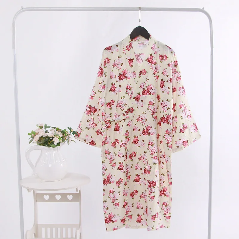 Summer Women Sleepwear 100% Cotton Gauze Kimono Flowers Cartoon Printing Long Robes Home Clothes Gowns 14 Styles Women Dress
Summer Women Sleepwear 100% Cotton Gauze Kimono Flowers Cartoon Printing Long Robes Home Clothes Gowns 14 Styles Women Dress