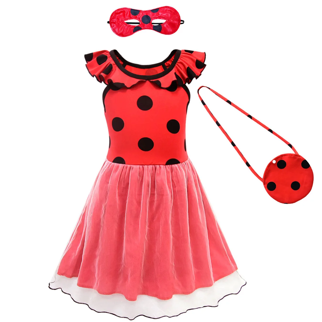 New Halloween Birthday Party Dress Magic Ladybug Costume Child Girl Bug Point Clothing kids Dress Christmas Gift Beautiful Dress
New Halloween Birthday Party Dress Magic Ladybug Costume Child Girl Bug Point Clothing kids Dress Christmas Gift Beautiful Dress