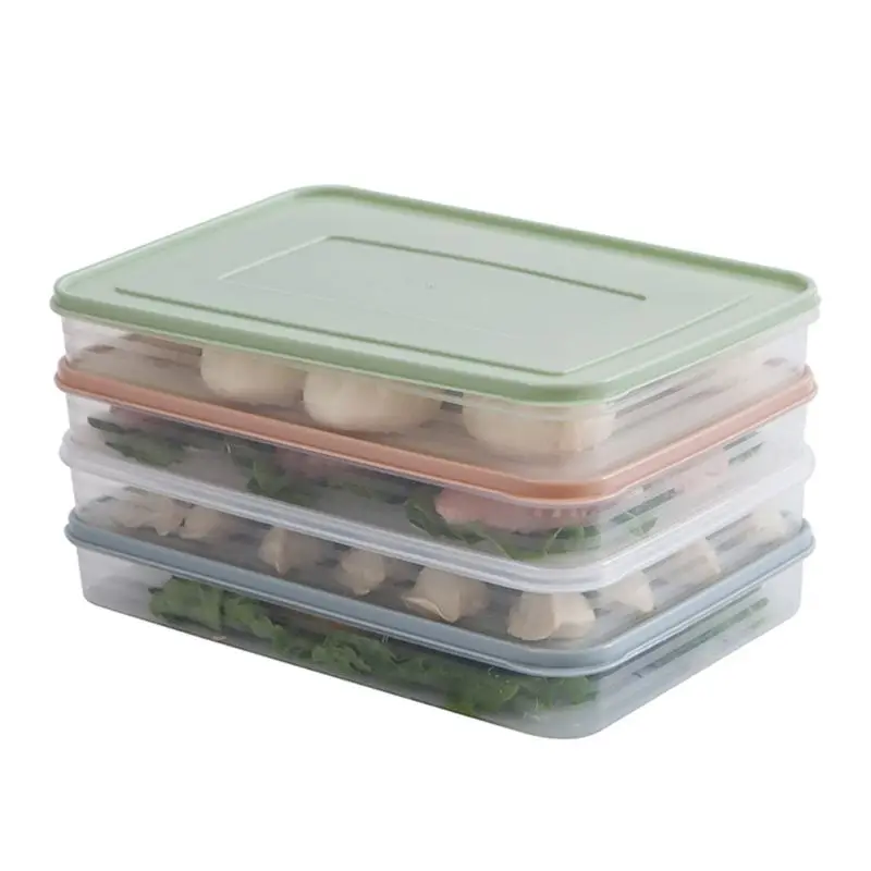 Kitchen Refrigerator Crisper Dumplings Storage Box With Lid Freezer Fridges Space Saver Food Organizer Holder Tray Tool
Kitchen Refrigerator Crisper Dumplings Storage Box With Lid Freezer Fridges Space Saver Food Organizer Holder Tray Tool