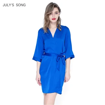 JULY'S SONG Robes Sleepwear Wedding Bride Bridesmaid Robes Pajamas Sexy Large Size Sexy Satin Nightdress Nightgown Faux Silk
JULY'S SONG Robes Sleepwear Wedding Bride Bridesmaid Robes Pajamas Sexy Large Size Sexy Satin Nightdress Nightgown Faux Silk