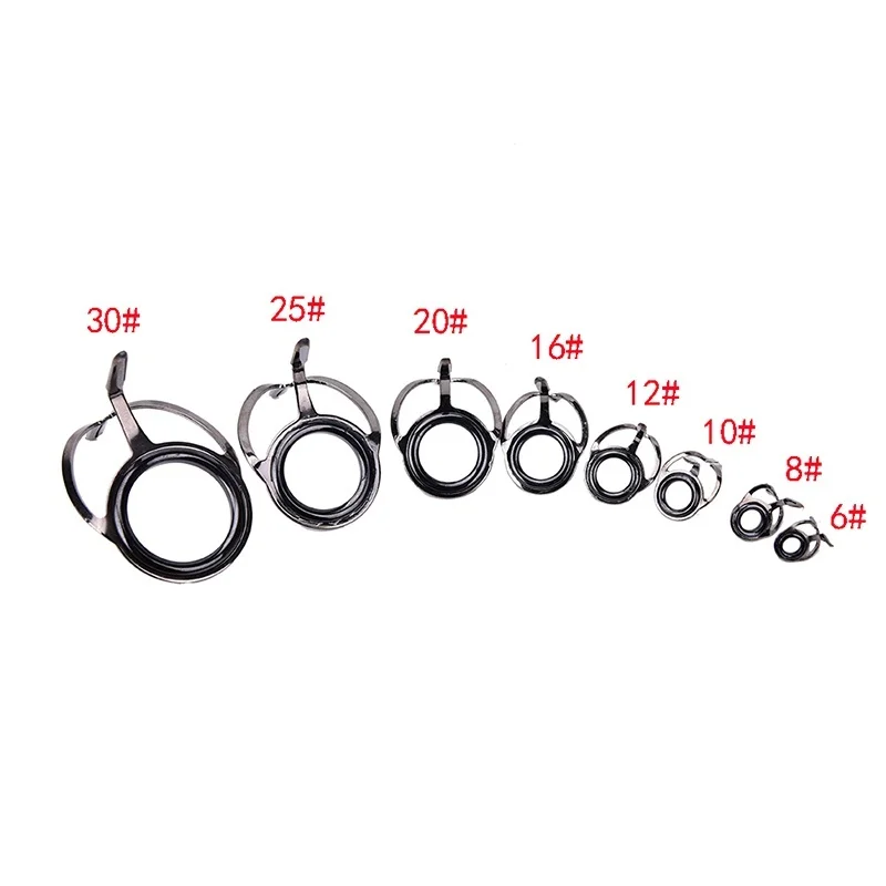 8 pcs / Set 6 # -30 # Rings Stainless Steel Eyes Diy Fishing Rod Tips Of The Guide Line For Making Rings Repair Kit
8 pcs / Set 6 # -30 # Rings Stainless Steel Eyes Diy Fishing Rod Tips Of The Guide Line For Making Rings Repair Kit