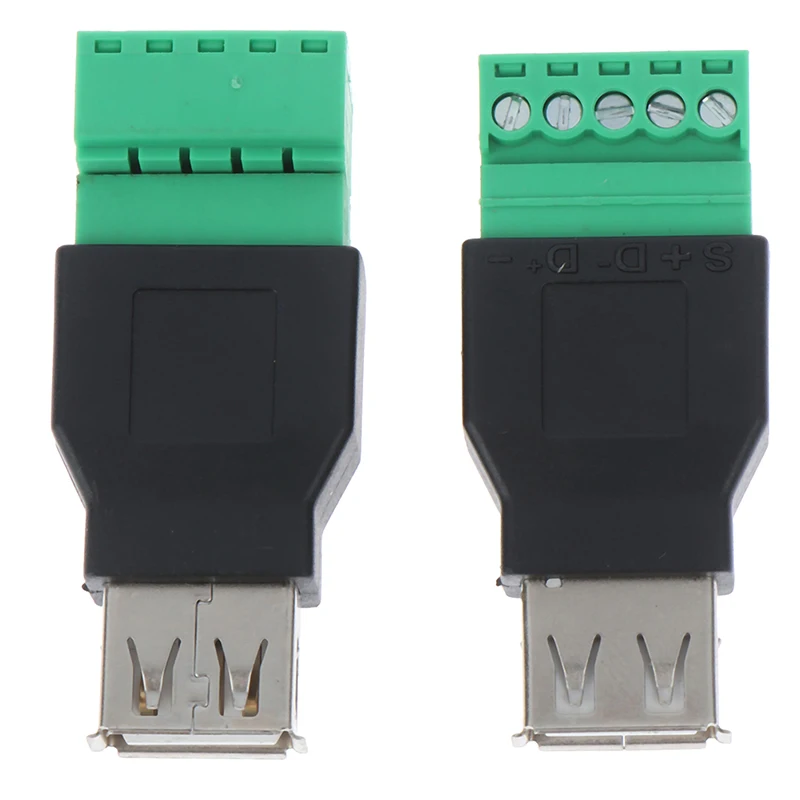 1Pc USB female to screw connector USB plug with shield connector USB2.0 Female Jack USB female to screw terminal
1Pc USB female to screw connector USB plug with shield connector USB2.0 Female Jack USB female to screw terminal