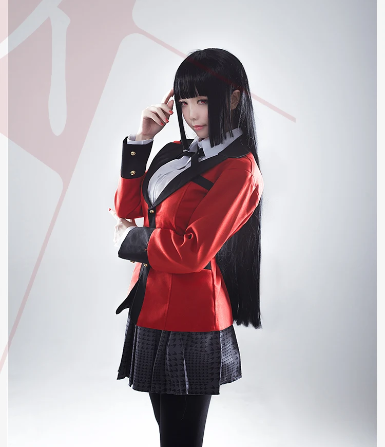CosZtkhp Hot Cool Cosplay Costumes Anime Kakegurui Yumeko Jabami Japanese School Girls Uniform Full Set Jacket & Shirt Skirt Stockings Tie 23 CosZtkhp Hot Cool Cosplay Costumes Anime Kakegurui Yumeko Jabami Japanese School Girls Uniform Full Set Jacket & Shirt Skirt Stockings Tie -Zentai shop online