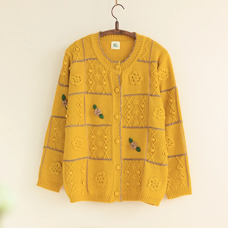 Mori Girl Casual Cute Wave Edge Knitted Women Cardigan Sweater 2017 Autumn Winter Long Sleeve O neck Floral Embroidery
Mori Girl Casual Cute Wave Edge Knitted Women Cardigan Sweater 2017 Autumn Winter Long Sleeve O neck Floral Embroidery