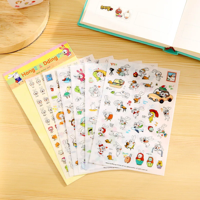 6sheets/pack Transparent Cute Rabbit DIY Stickers Toy Cartoon Diary Decorative Stickers Sketchbook Handbook Decoration Stickers
6sheets/pack Transparent Cute Rabbit DIY Stickers Toy Cartoon Diary Decorative Stickers Sketchbook Handbook Decoration Stickers
