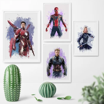 Watercolor Superhero Canvas Painting Spider-Man Captain America Iron Man Movie Poster Print Wall Art Picture Home Decor 
Watercolor Superhero Canvas Painting Spider-Man Captain America Iron Man Movie Poster Print Wall Art Picture Home Decor