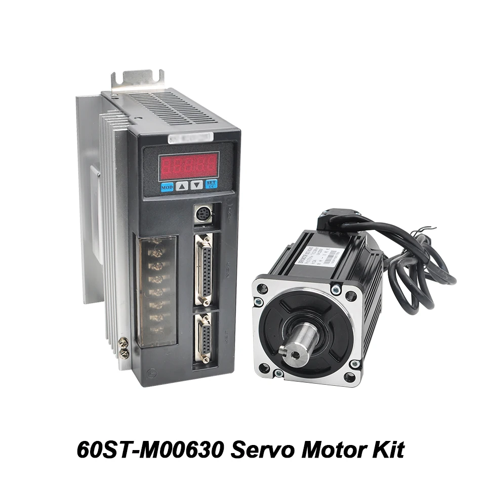 60ST-M00630 AC Servo Motor Kit 0.2KW 3000RPM Single Phase AC Drive Motor 220V Permanent Magnet Matched Driver With Encoder Cable 
60ST-M00630 AC Servo Motor Kit 0.2KW 3000RPM Single Phase AC Drive Motor 220V Permanent Magnet Matched Driver With Encoder Cable