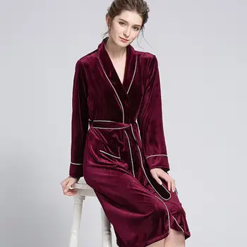 2019 spring autumn new palacess Gold velvet women Robes full sleeve long loose good quality female home clothes gx1063
2019 spring autumn new palacess Gold velvet women Robes full sleeve long loose good quality female home clothes gx1063