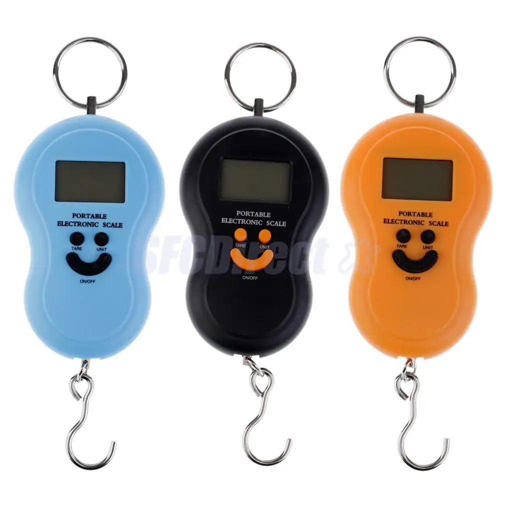 50kg/10g Pocket LCD Digital Fish Hanging Luggage Weight Hook Scale