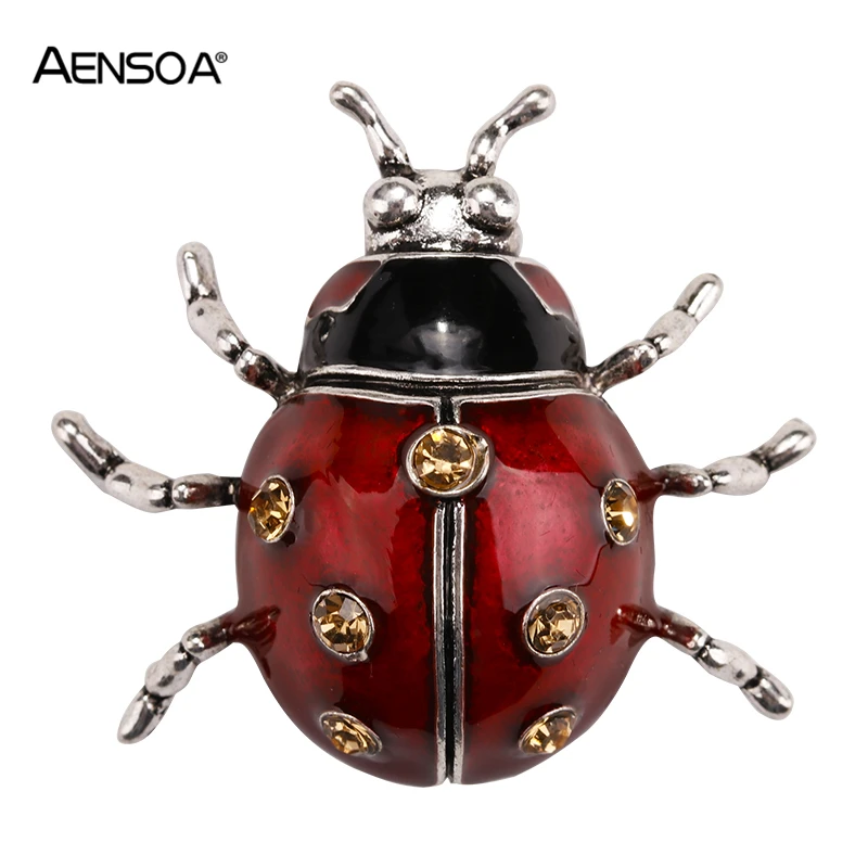 AENSOA Czech Crystal Ladybug Brooch For Women Cute Red Enamel Alloy Insect Ladybird Brooches Pins Girl Scarf Suit Buckle Jewelry
AENSOA Czech Crystal Ladybug Brooch For Women Cute Red Enamel Alloy Insect Ladybird Brooches Pins Girl Scarf Suit Buckle Jewelry